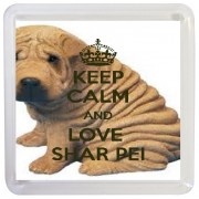 Keep Calm and Love Shar Pei - Small Coaster