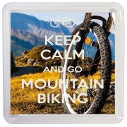 Keep Calm and Go Mountain Biking - Small Coaster