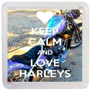 Keep Calm and Love Harleys - Small Coaster