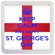 Keep Calm and Happy St. George's Day - Small Coaster