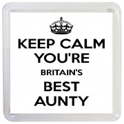 Keep Calm You're Britain's Best Aunty - Small Coaster
