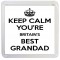 Keep Calm You're Britain's Best Grandad - Small Coaster