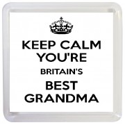 Keep Calm You're Britain's Best Grandma - Small Coaster
