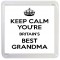 Keep Calm You're Britain's Best Grandma - Small Coaster