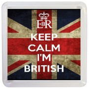 Keep Calm I'm British - Small Coaster