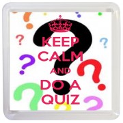 Keep Calm and Do a Quiz - Small Coaster