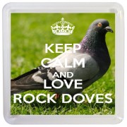 Keep Calm and Love Rock Doves - Small Coaster