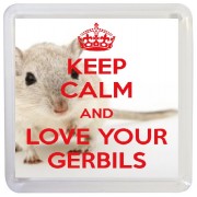 Keep Calm and Love Your Gerbils - Small Coaster