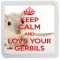 Keep Calm and Love Your Gerbils - Small Coaster