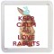 Keep Calm and Love Rabbits - Small Coaster
