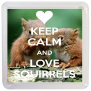 Keep Calm and Love Squirrels - Small Coaster