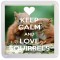 Keep Calm and Love Squirrels - Small Coaster