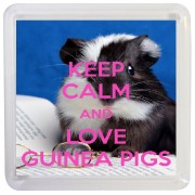 Keep Calm and Love Guinea Pigs - Small Coaster