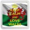 Keep Calm and Love Wales - Small Coaster