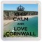 Keep Calm and Love Cornwall - Small Coaster