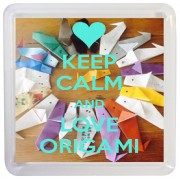 Keep Calm and Love Origami - Small Coaster