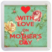 With Love on Mother's Day - Small Coaster