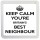 Keep Calm You're Britain's Best Neighbour - Small Coaster