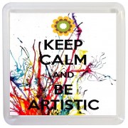 Keep Calm and be Artistic - Small Coaster