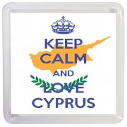 Keep Calm and Love Cyprus - Small Coaster