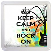 Keep Calm and Rock On - Small Coaster