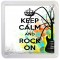 Keep Calm and Rock On - Small Coaster