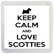Keep Calm and Love Scotties - Small Coaster
