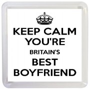 Keep Calm You're Britain's Best Boyfriend - Small Coaster