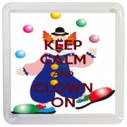 Keep Calm and Clown On - Small Coaster