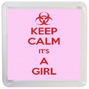 Keep Calm It's a Girl - Small Coaster