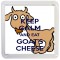 Keep Calm and Eat Goat's Cheese - Small Coaster