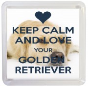 Keep Calm and Love Your Golden Retriever - Small Coaster