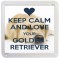 Keep Calm and Love Your Golden Retriever - Small Coaster