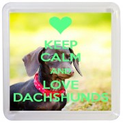 Keep Calm and Love Dachshunds - Small Coaster