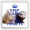 Keep Calm and Love Ferrets - Small Coaster