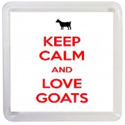 Keep Calm and Love Goats - Small Coaster