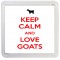 Keep Calm and Love Goats - Small Coaster