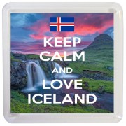 Keep Calm and Love Iceland - Small Coaster