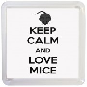 Keep Calm and Love Mice - Small Coaster
