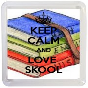 Keep Calm and Love Skool - Small Coaster