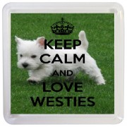 Keep Calm and Love Westies - Small Coaster