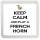 Keep Calm and Play a French Horn - Small Coaster