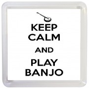 Keep Calm and Play Banjo - Small Coaster