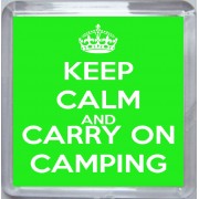 Keep Calm and Carry on Camping - Small Coaster