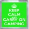 Keep Calm and Carry on Camping - Small Coaster