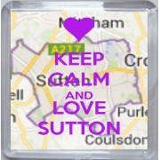 Keep Calm and Love Sutton - Small Coaster