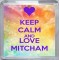 Keep Calm and Love Mitcham - Small Coaster