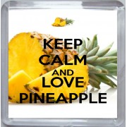 Keep Calm and Love Pineapple - Small Coaster