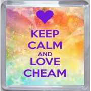 Keep Calm and Love Cheam - Small Coaster