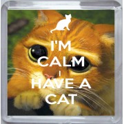 I'm Calm I Have a Cat - Small Coaster